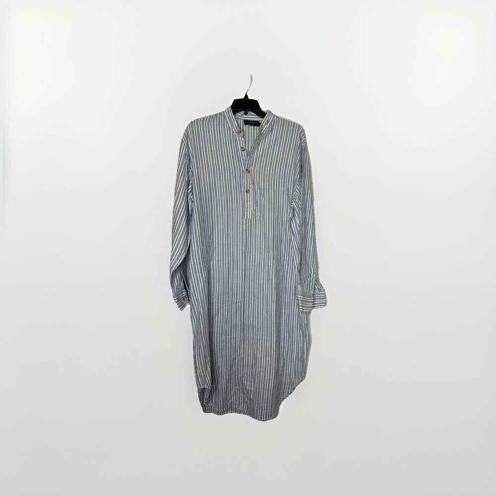 Lee Valley Ireland Night Shirt 100% Cotton Ireland Flannel Long Med Cozy Cottage